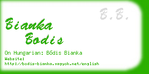 bianka bodis business card