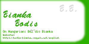 bianka bodis business card